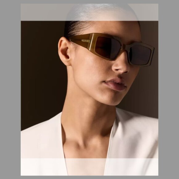 Ferragamo Micro-Logo Acetate Rectangle Sunglasses(Color  display picture 1